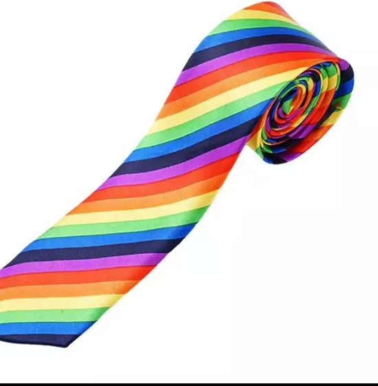 Akyol - Stropdas - regenboog stropdas - pride stropdas - Stropdas pride kleuren - regenboog - carnaval - pride