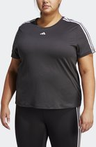 adidas Performance AEROREADY Train Essentials 3-Stripes T-shirt (Grote Maat) - Dames - Zwart- 4X