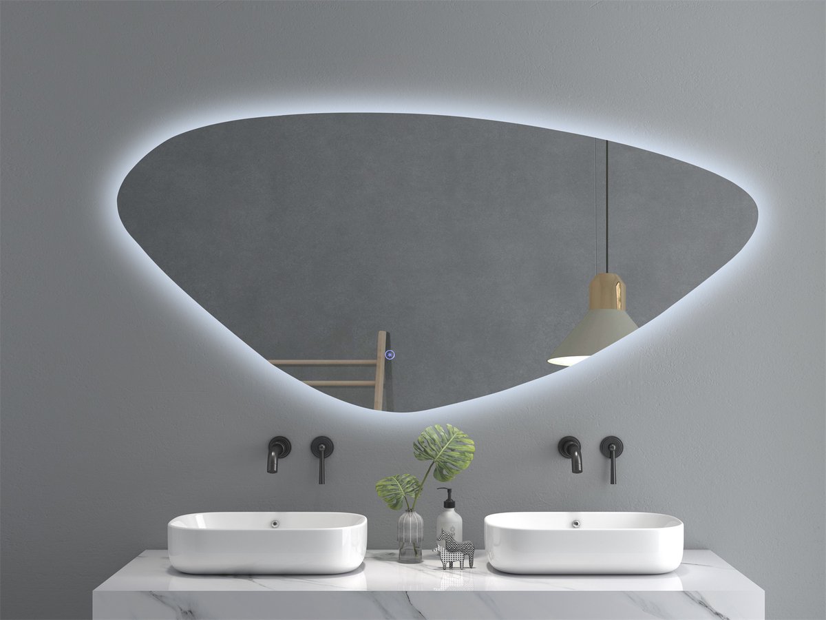 Badkamerspiegel met LED Verlichting en Make Up Spiegel met Touch en Dimbaar in 3 standen 60 cm Badkamerspiegel met LED Verlichting en Make Up Spiegel met Touch en Dimbaar in 3 standen 60 cm