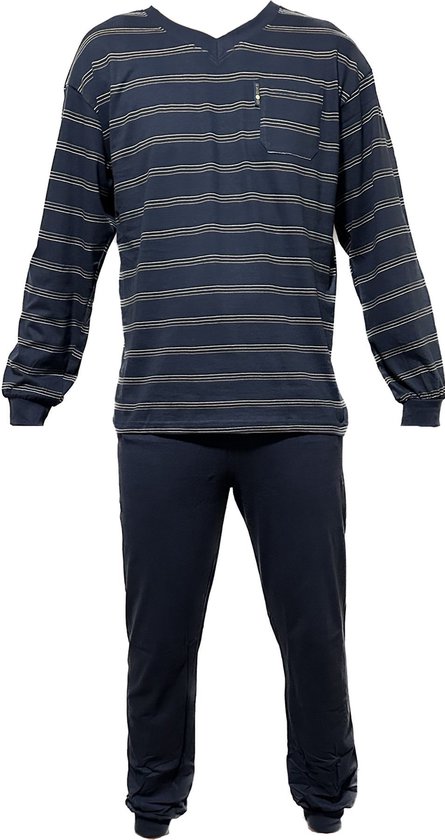 Paul Hopkins Heren Pyjama - Gestreept Dessin - Blauw