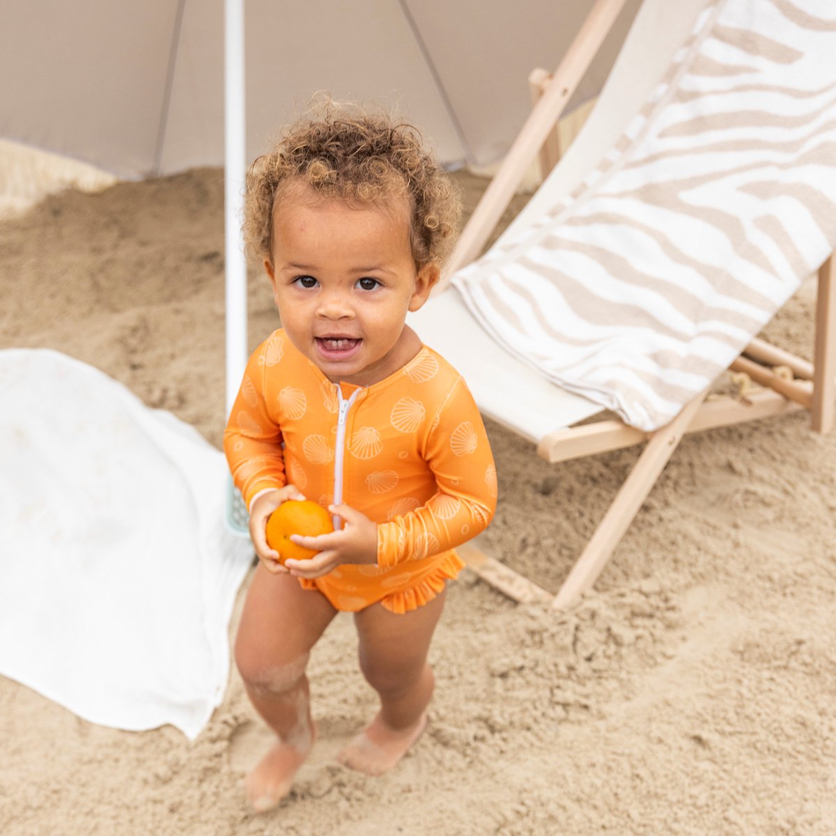 Swim Essentials UV Badpak Meisjes Met Lange Mouwen - Oranje - Oranje Kiss — afbeelding 9