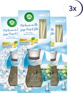 Air Wick Reeds Essential Oils Soft Cotton 33ML - 3 Stuks - Voordeelverpakking