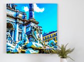 Explosive Chromatic Chaos Rome kunst - 60x60 centimeter op Plexiglas | Foto op Plexiglas - wanddecoratie