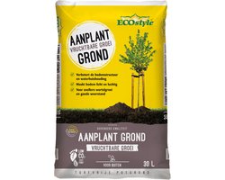ECOstyle Aanplant Grond Potgrond voor Buiten - Turfvrij - Bodemverbeteraar - Maakt de Bodem Licht en Luchtig - Zorgt voor Snellere Wortelgroei - 30 L