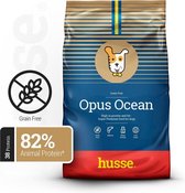 Husse Opus Ocean - Graanvrij Hondenvoer, Hondenbrokken zonder Granen, Glutenvrij Droogvoer Hond - Met Zalm & Aardappel - 2 x 2 kg