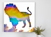 The Lion Clouds kunst - 30x30 centimeter op Canvas | Foto op Canvas - wanddecoratie