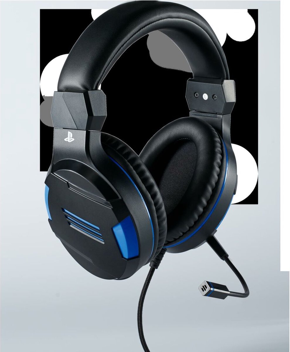 Bigben Stereo Gaming Headset V3 - PS5 & PS4 - Zwart/Blauw | bol.com