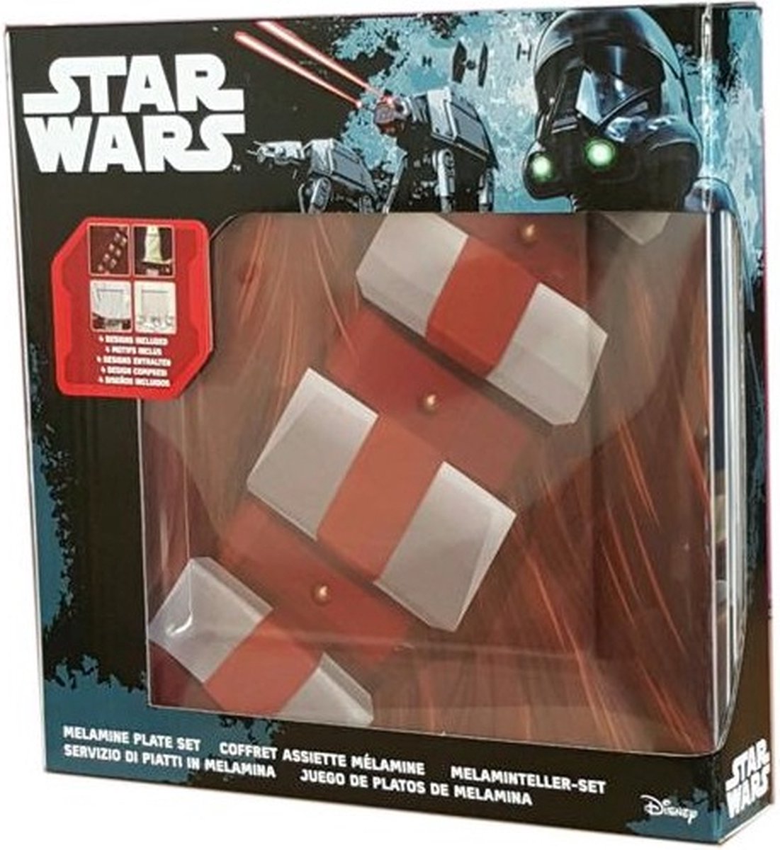 Assiette Enfant Star Wars - Bol Petit Déjeuner En Céramique - Modèle 01556 - Unisexe