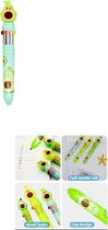 Akyol - Avocado pen -avocado pen - scoolpen - pen avocado- verschillende kleuren - Avocado- kleurenpen - pen - kinderpen -balpen -balpen met met kleurtjes- gift -cadeau-magische pen