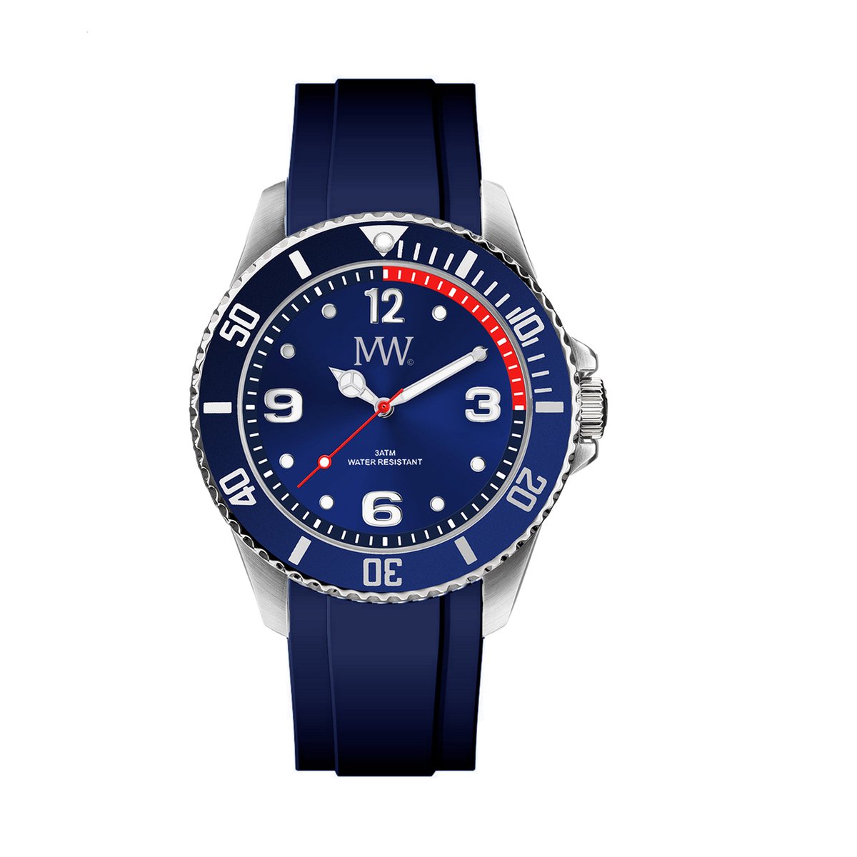 Nato Horloge Blauw-R. incl blauwe siliconen band