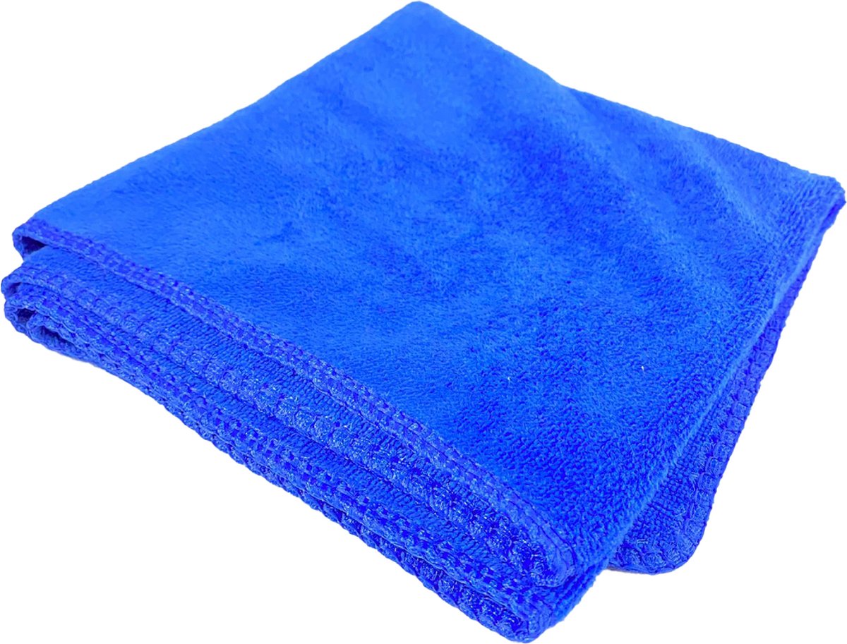 Goedkoopste Microvezel doek voor ramen 30 x 60 | Blauw | AutoDoek | Auto wassen | Reinigen auto |
