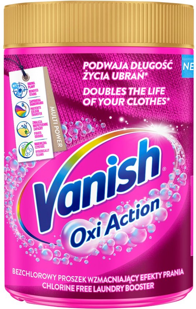 Goedkoopste Vanish - Oxi Action - Poeder - Vlekverwijderaar voor gekleurde was - 625g