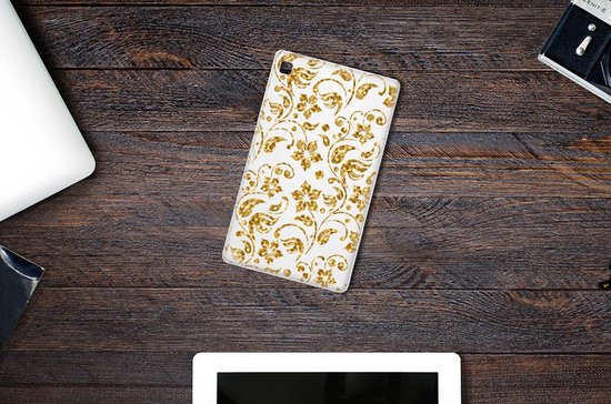 thumbnail: ESACMOT HMD Skyline 5G Hoesje - Met 2 Screenprotectors - Gouden Bloemen Design - Schokbestendig - 6.53 Inch