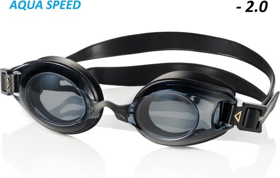 LUMINA Zwembril op sterkte - donkere glazen sterkte - 2.0