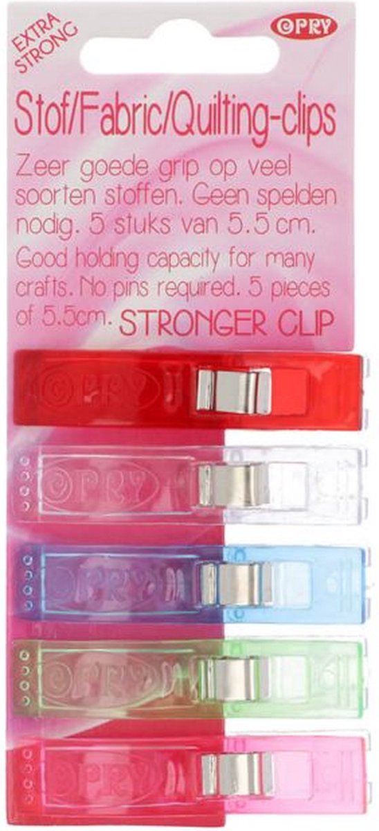 Opry Stof en quilting clips extra sterk 55mm stofklemmen