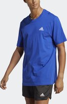 adidas Sportswear Essentials Single Jersey Geborduurd Small Logo T-shirt - Heren - Blauw- L