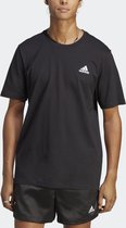 adidas Sportswear Essentials Single Jersey Geborduurd Small Logo T-shirt - Heren - Zwart- L
