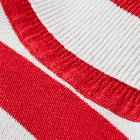 Pull Carnaval Tricoté - Col Roulé - Rouge - Wit - Taille L - Déguisements - Déguisements Femme - Costumes Carnaval Homme - Apollo