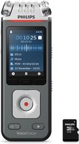 Philips VoiceTracer Enregistreur audio DVT61132 | 3MIC stéréo MP3/PCM - 24 bits/96 kHz, 8 Go, application pour smartphone, USB-C, écran couleur, batterie, avec carte microSD 32 GB - adaptateur