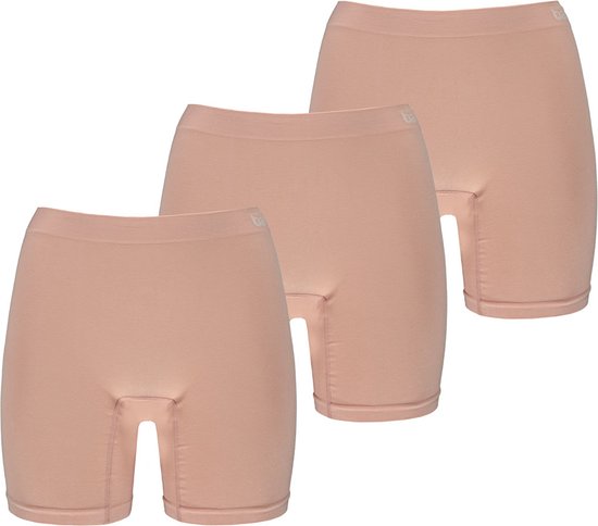Apollo - Bamboe Short Naadloos - Skin - 3-Pak - Maat L - Boxershorts dames - Dames ondergoed - Naadloos - Bamboe - Bamboe ondergoed dames