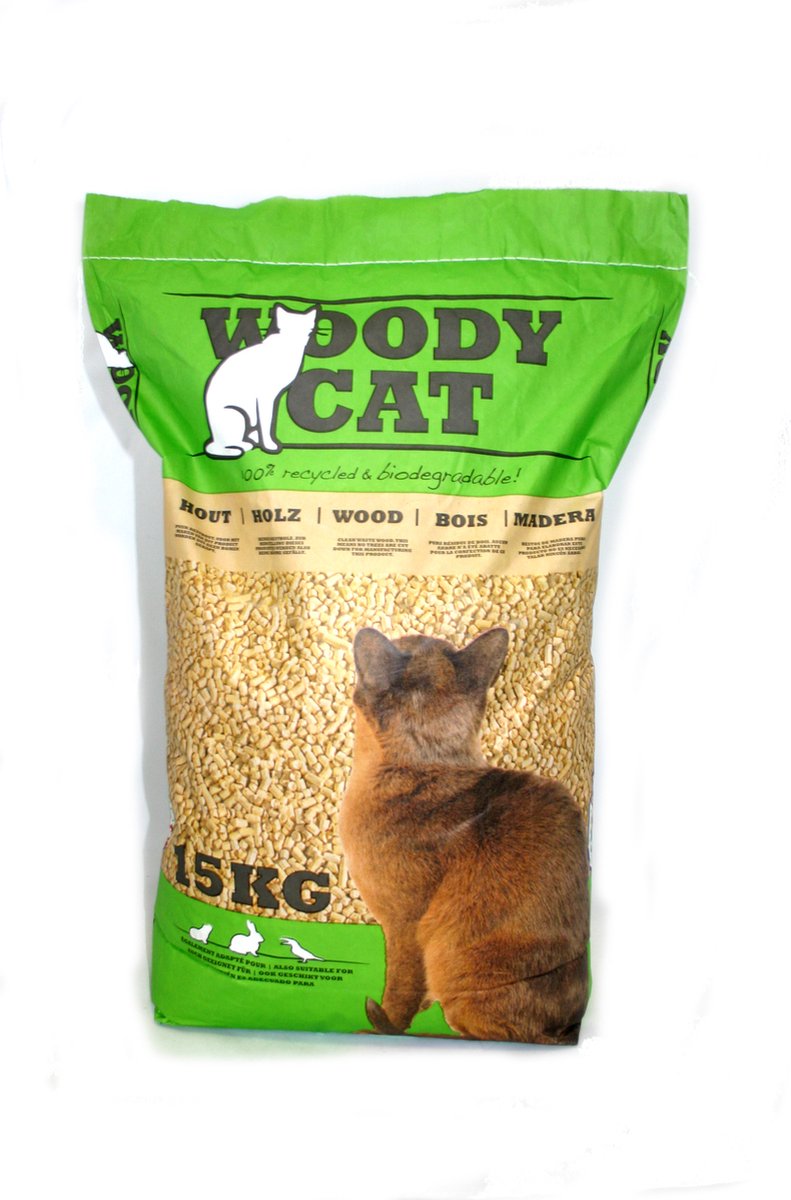 KATTENBAKVULLING WOODY CAT 25L/15KG