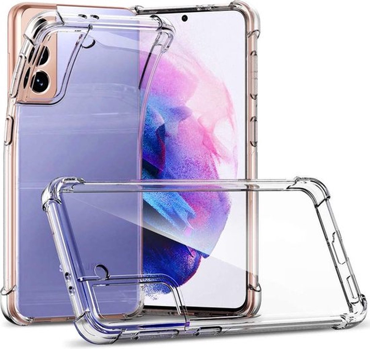 Samsung Galaxy S23 Hoesje - Transparant - Opstaande hoeken