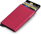 Walletstreet Uitschuifbare Pasjeshouder - Walletstreet Aluminium Creditcardhouder Card Protector Anti-Skim/ RFID Card Protector 8 Pasjes – Rood