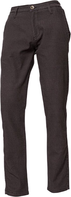 ROKKER Tweed Chino Tapered Slim Dark Grey L32/W38 - Maat - Broek