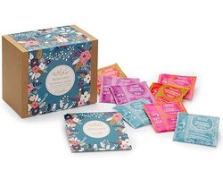 Gift Box Thee - With Love cadeauset - 4 verschillende smaken - 28 pyramidezakjes