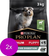 Pro Plan Dog Puppy Medium Breed Sensitive Digestion - Hondenvoer - 2 x Lam 3 kg