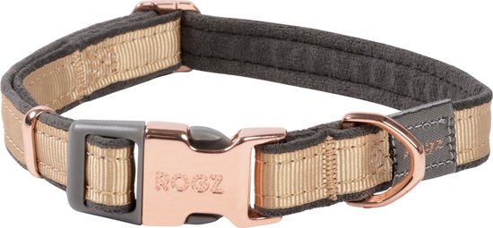 Rogz Urban Halsband Goud&Grijs&Rosé - Hondenhalsband - M