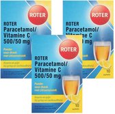 Roter Paracetamol Vitamine C 500/50mg - 3 x 10 sachets