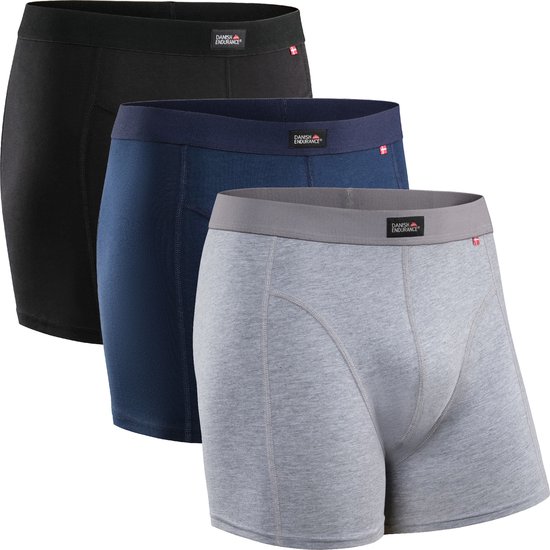 DANISH ENDURANCE Boxers en Katoen doux Sous-vêtements pour hommes - 3 paires - Taille XXL