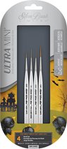 Silver Brush - Ultra Mini Designer - Aquarelpenselen Detail - set van 4