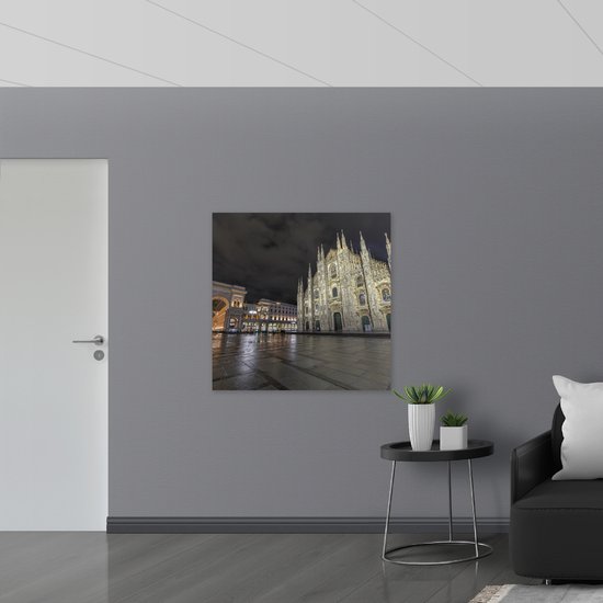 WallClassics - Panneau de mousse PVC - Cathédrale Santa Maria del Fiore sur la Piazza del Duomo à Florence, Italie - Photo 100 x 100 cm sur panneau de mousse PVC (avec système de suspension)