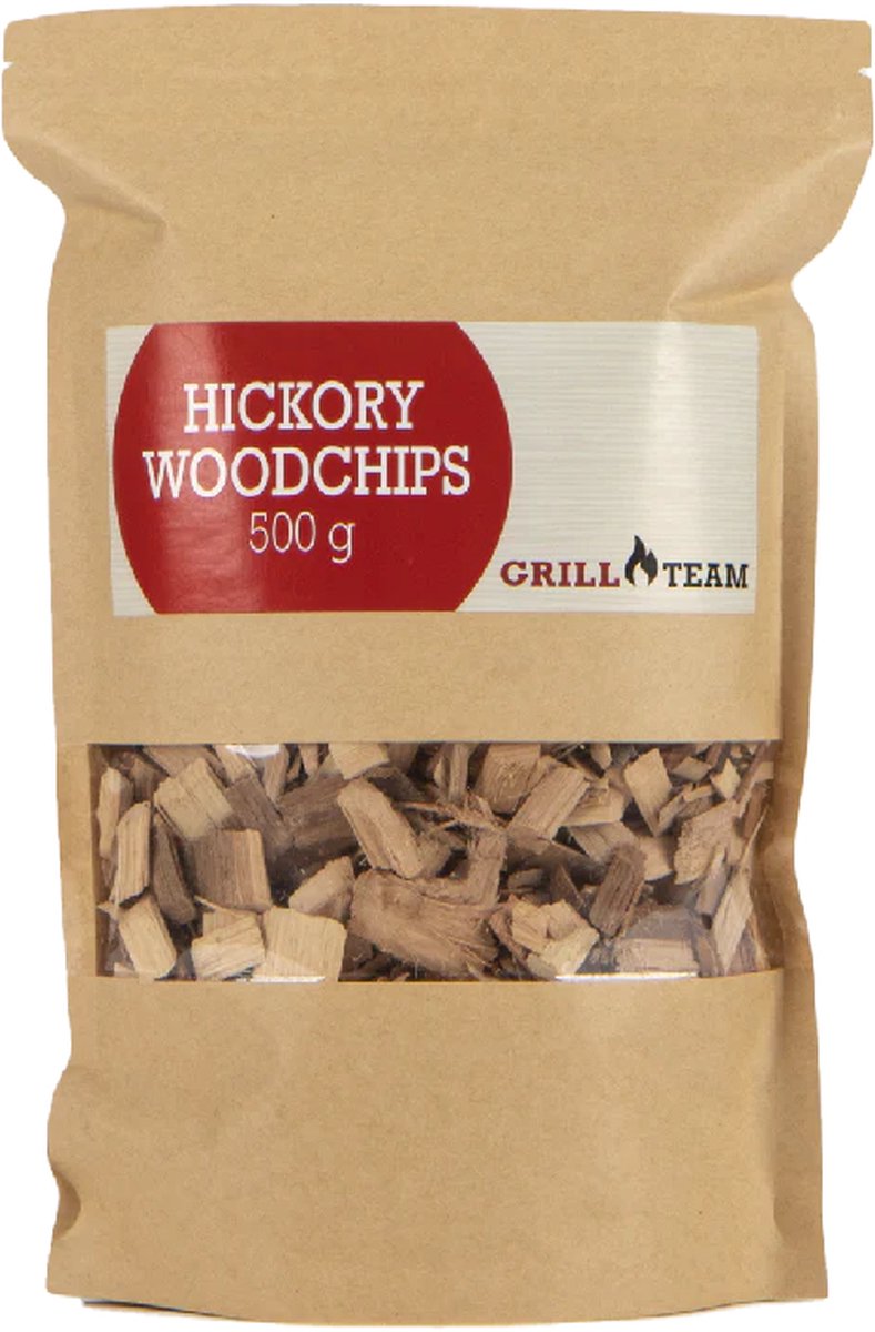 GrillTeam Hickory Rooksnippers - 500 gram - Rookhout - BBQ