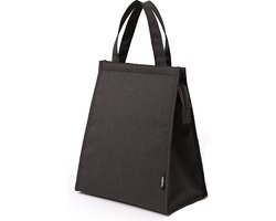 Lunchtassen - lunchtas zwart - geïsoleerde Lunchbag - school - werk - met handvaten - 3 liter - BPA-vrij - waterdicht