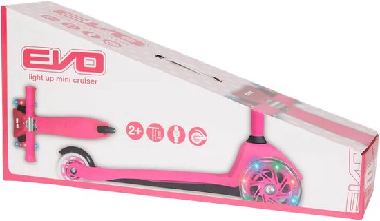 Verwarren Samenwerking Wanneer Evo minicruiser step met 3 wielen, kleur roze, opvouwbaar, kinderstep, step  | bol.com