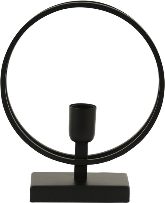 Light & Living Tafellamp Rudra - 25cm - mat zwart