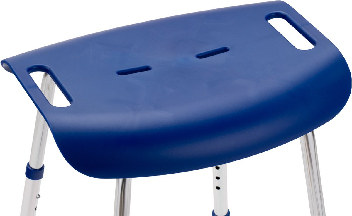 Luxe Design douchekruk met handige handgrepen Blauw In hoogte
