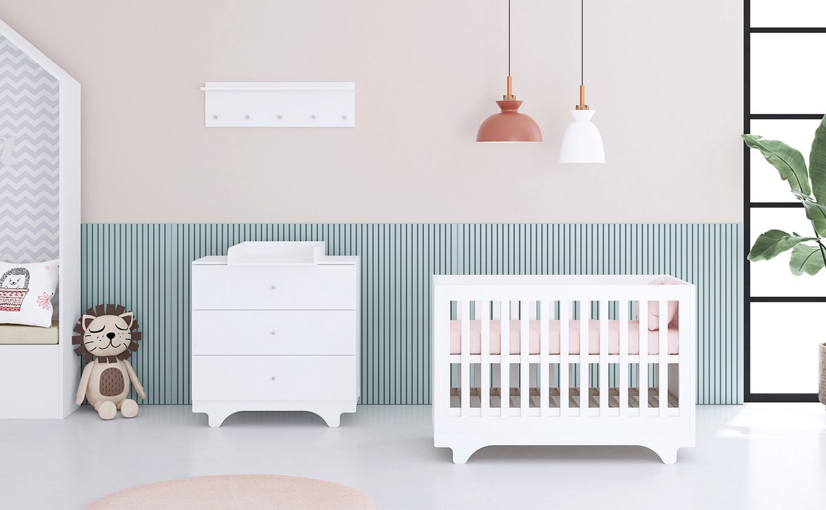 Roba Kinderkamerset Daniel, complete kamer 7-delig met babybed incl. ombouwkanten voor ombouw