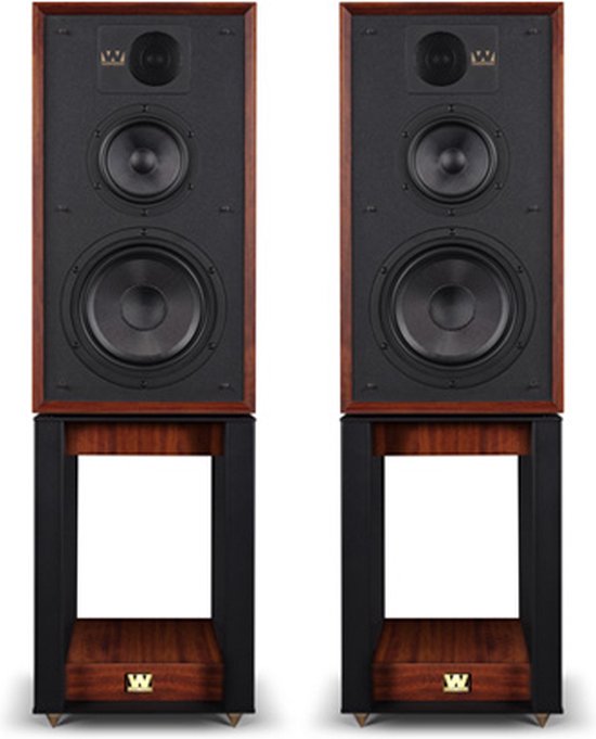 Wharfedale Linton speakers + Stands - Voordeelbundel - Mahogany Red (Volledige set - 2x Linton Speaker - 2x Linton Stands)