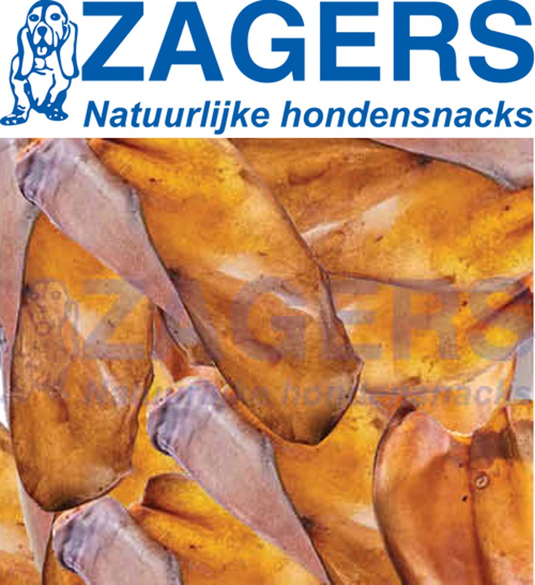 Zagers Natuurlijke hondensnacks gedroogde runderoren 2 x 10 stuks