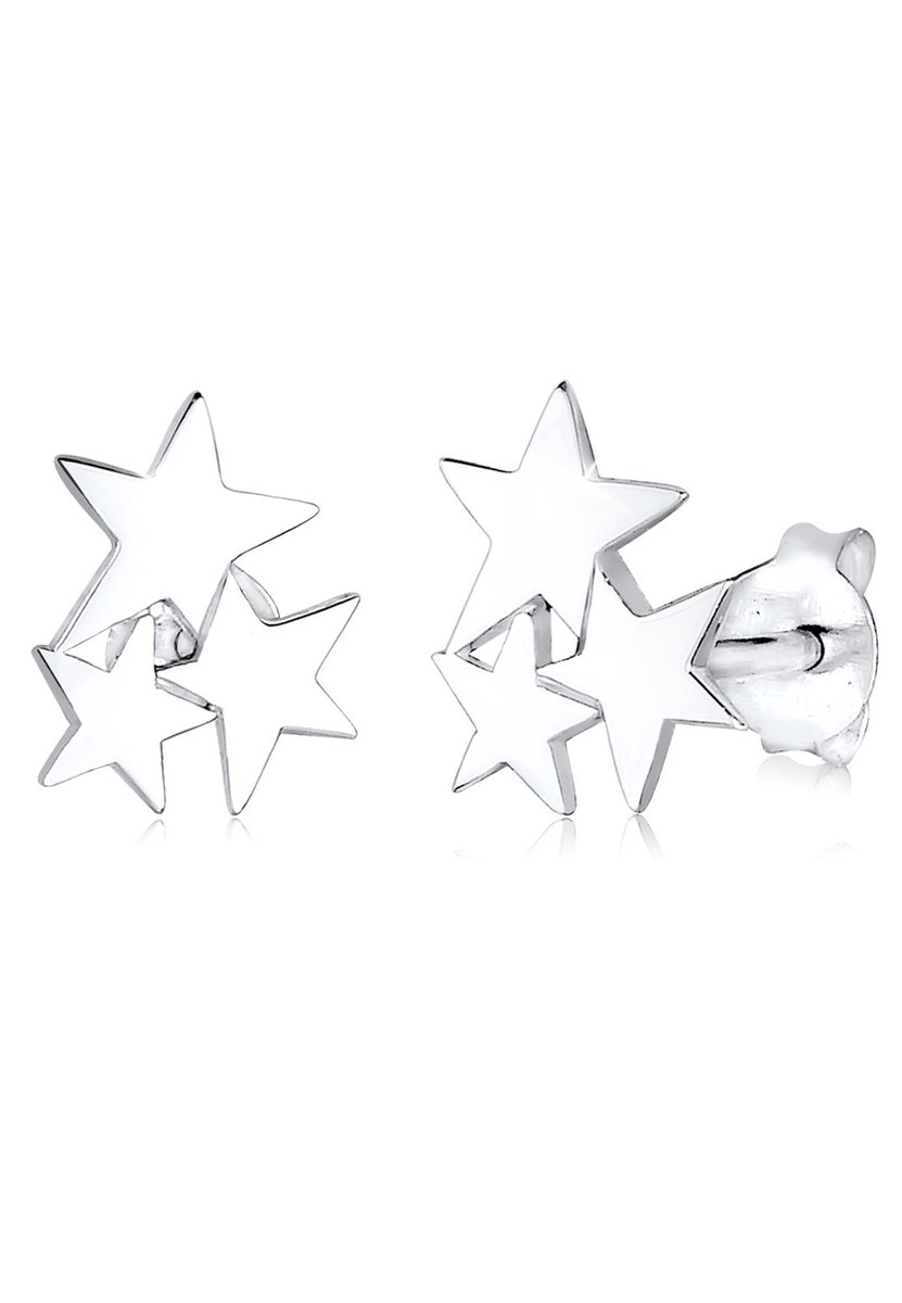 Elli Geo Look Basic Trend Blogger damesoorbellen van 925 sterling zilver, één maat, sterling zilver, zonder