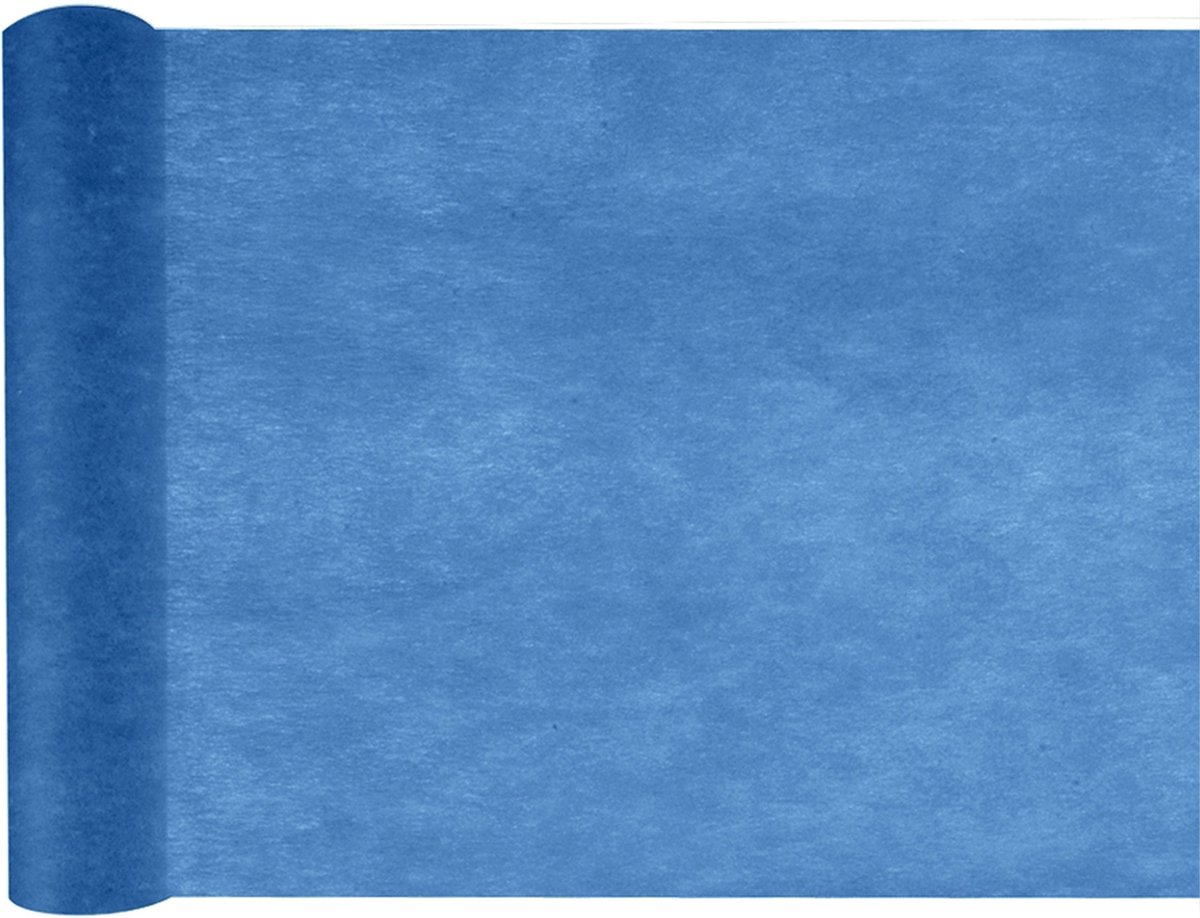 Santex Tafelloper op rol - 2x - donkerblauw - 30 cm x 10 m - non woven polyester