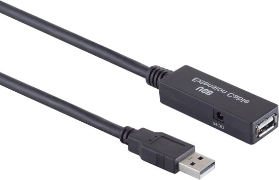 Actieve USB naar USB verlengkabel - incl. DC - USB voedingskabel - USB2 ...