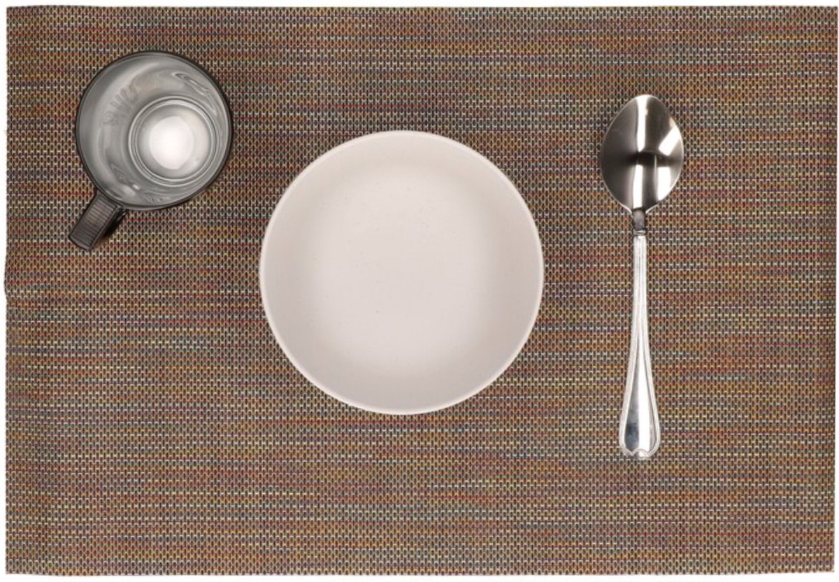 Svenska living Placemats - 12x stuks - multi color - polyester - 45 x 30 cm
