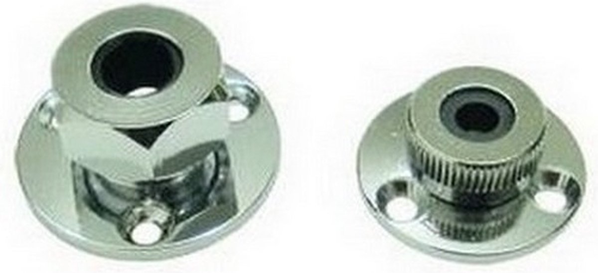 Kabeldoorvoer waterdicht / Messing verchroomd - Voor draad diameter 10mm