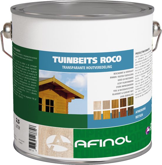 Afinol tuinbeits roco transparant antraciet - 2,5 liter