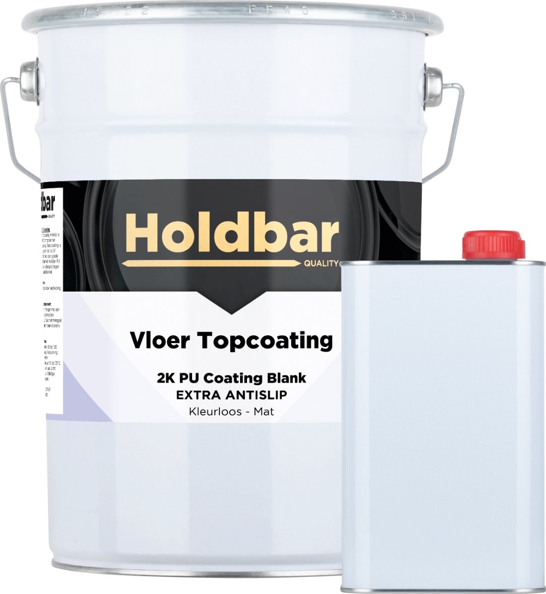 Holdbar Vloer Topcoating Extra Antislip Mat 5 kg - Vloerverf - Bestand Tegen Weekmakers in Rubber Banden - Transparant - Glashelder - Vergeelt niet - Slijtvast - UV-bestendig - Voor binnen en buiten - 2 Componenten
